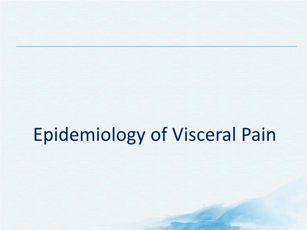 epidemiology of visceral pain
