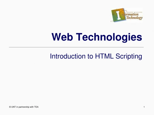 Web Technologies