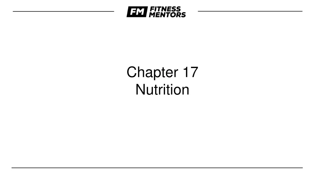 chapter 17 nutrition