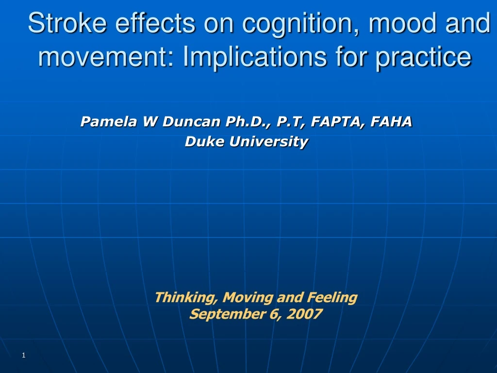 stroke effects on cognition mood and movement implications for practice