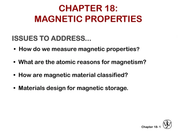 CHAPTER 18: MAGNETIC PROPERTIES