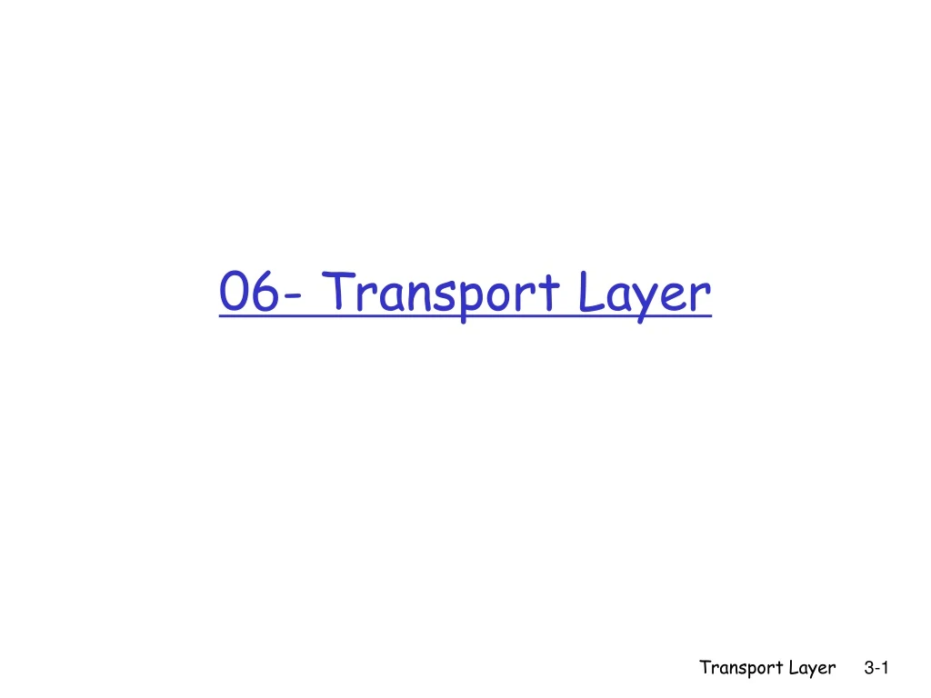 06 transport layer