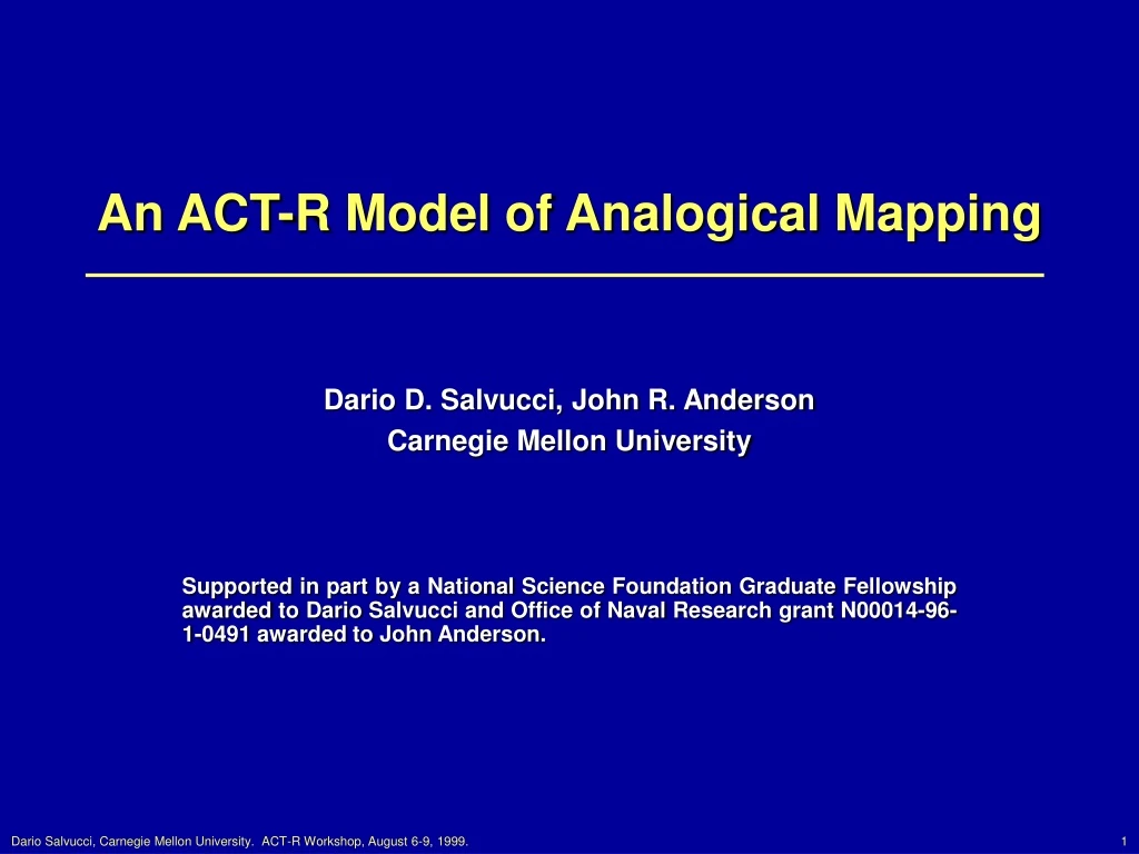 an act r model of analogical mapping