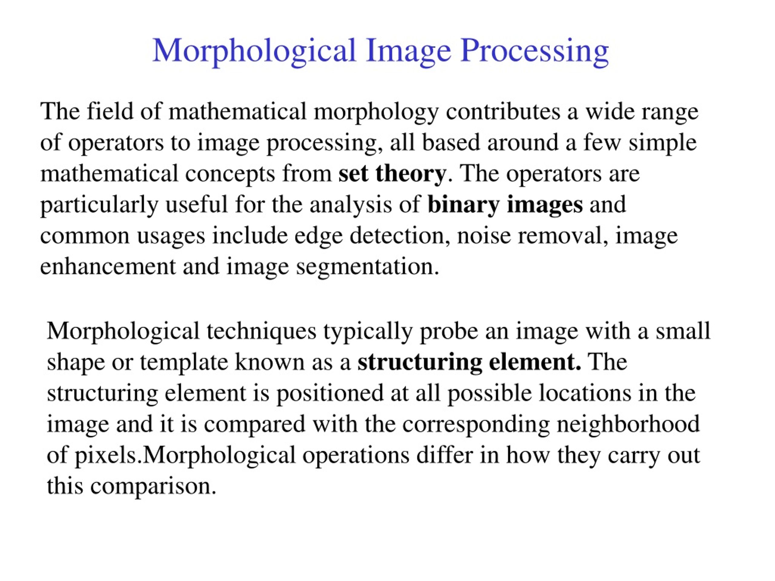 ppt - improved shape-adaptive image compression by... PPT - Morphological Image Processing PowerPoint Presentation, free ...