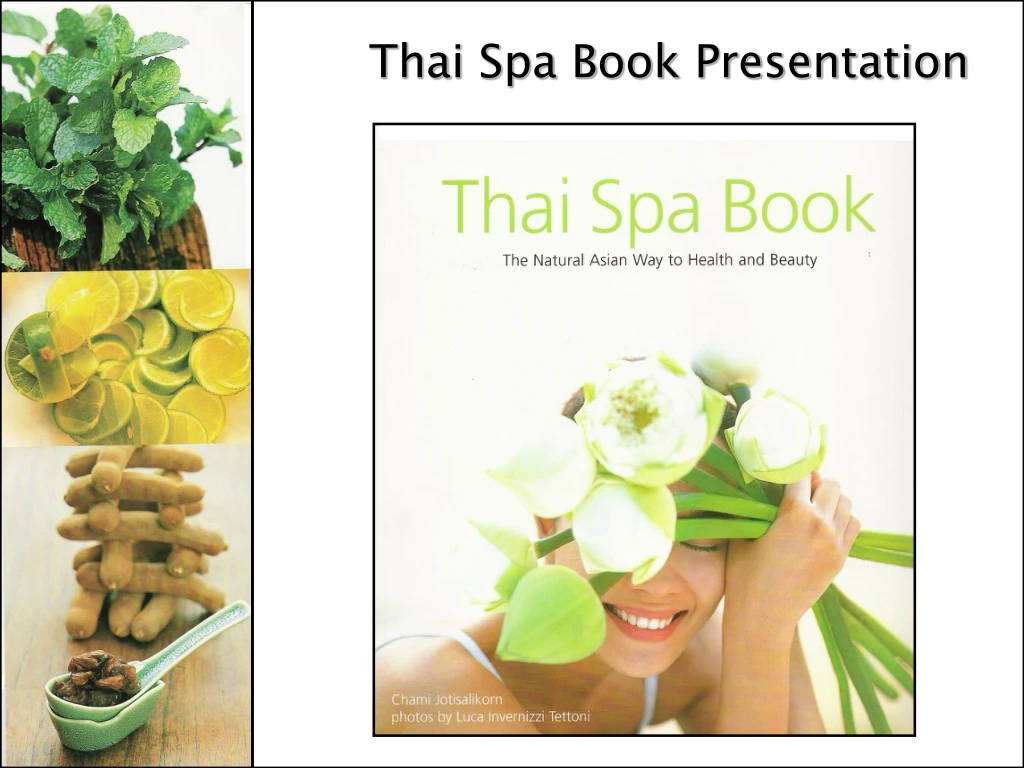 thai spa book presentation