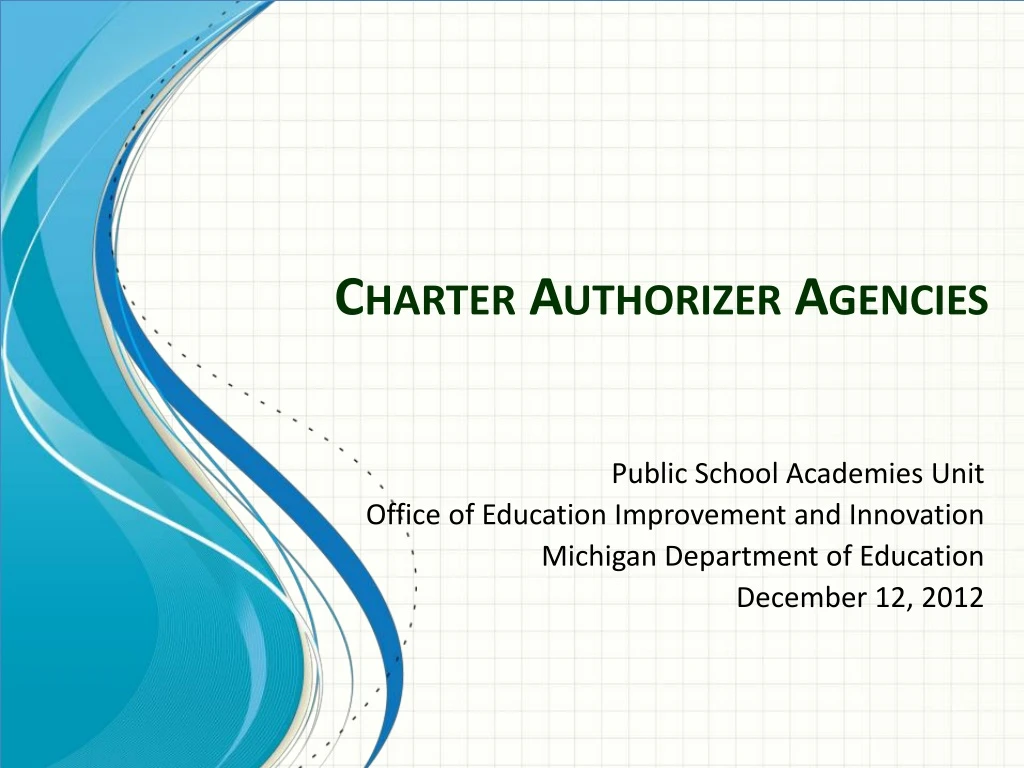 charter authorizer agencies