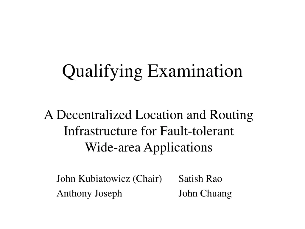 qualifying examination