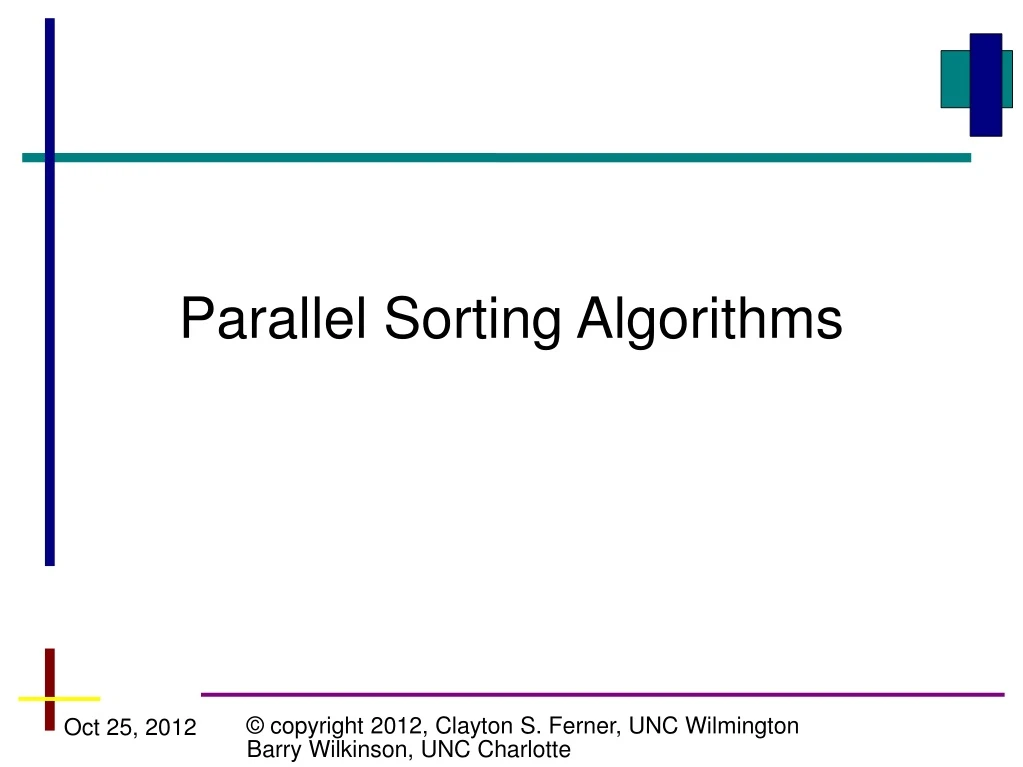 parallel sorting algorithms