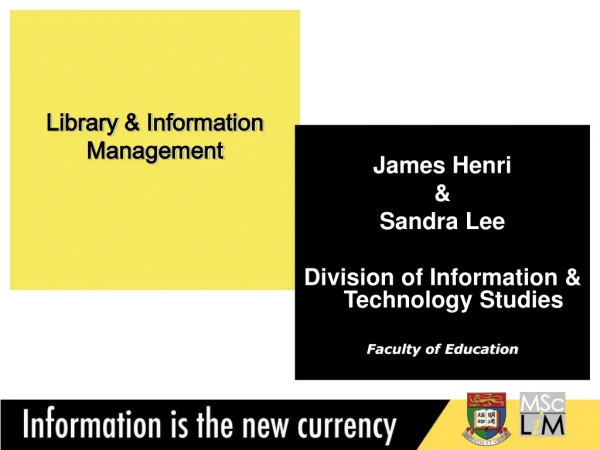 Library &amp; Information Management