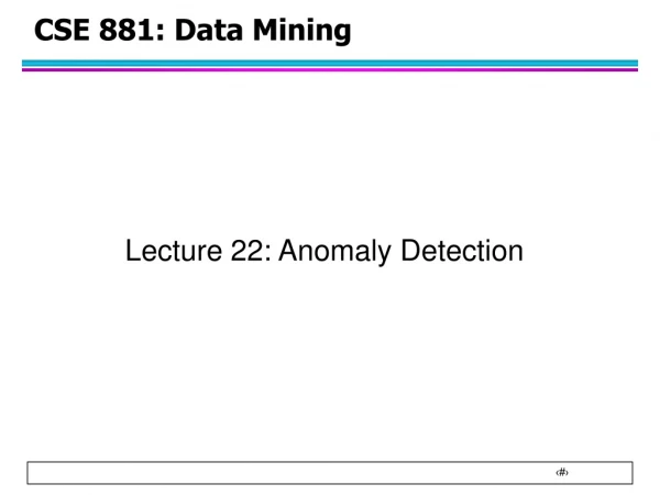CSE 881: Data Mining