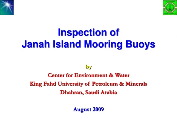 Inspection of Janah  Island Mooring Buoys