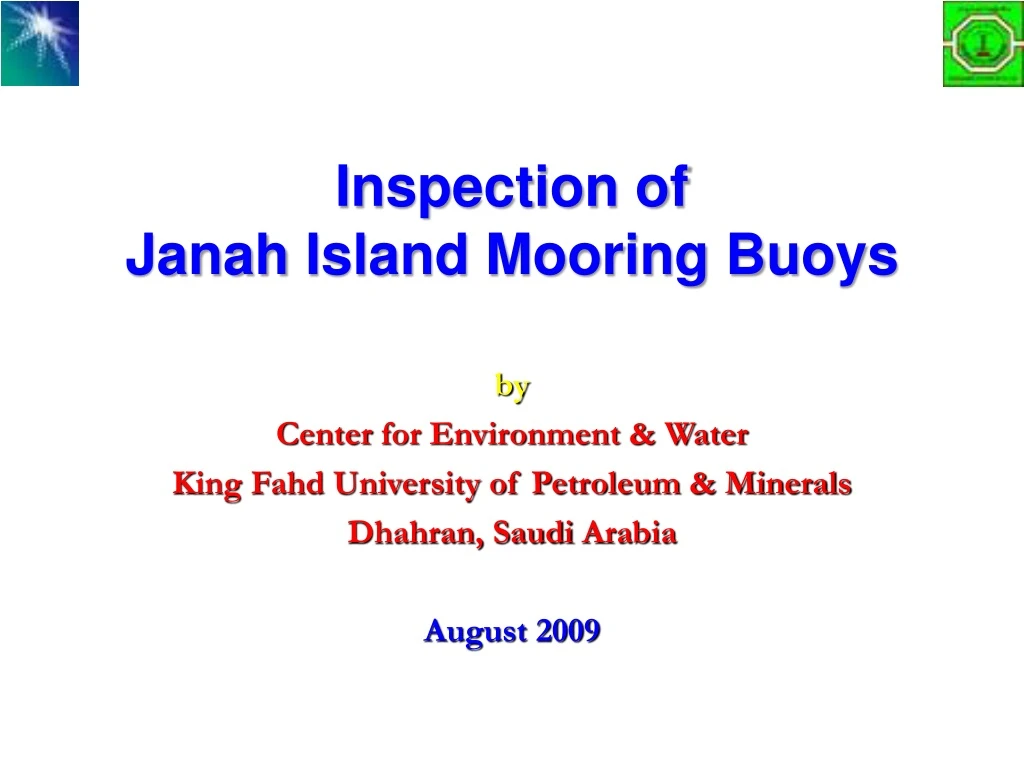 inspection of janah island mooring buoys
