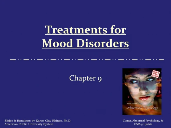 Treatments for  Mood Disorders