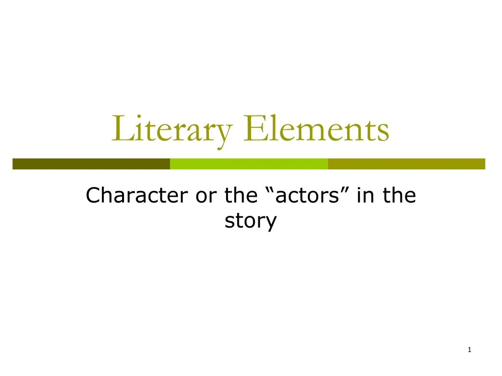 literary elements