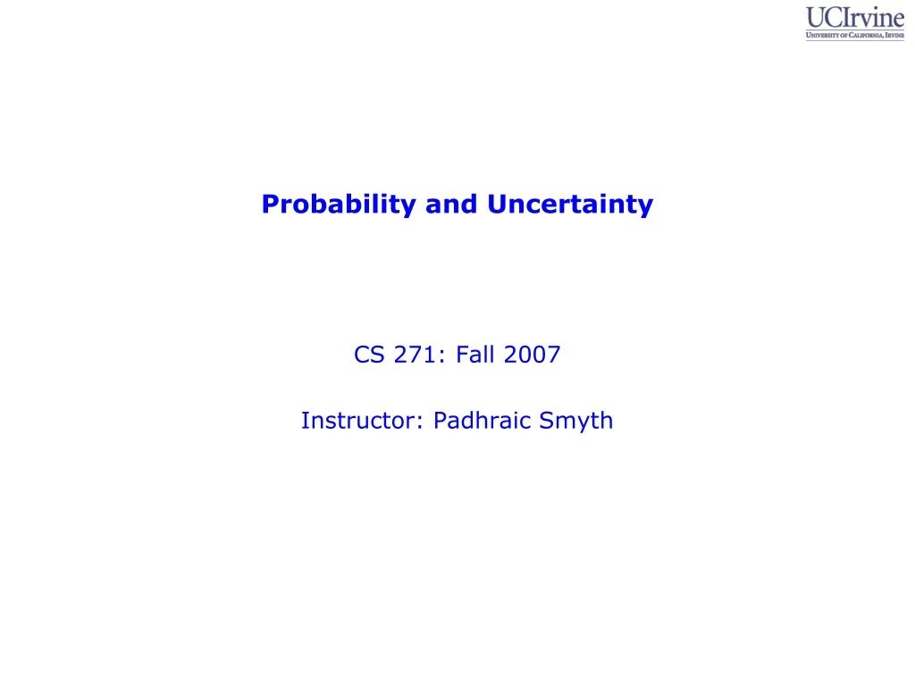 probability and uncertainty