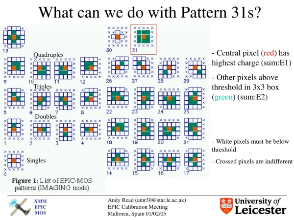 What can we do with Pattern 31s?