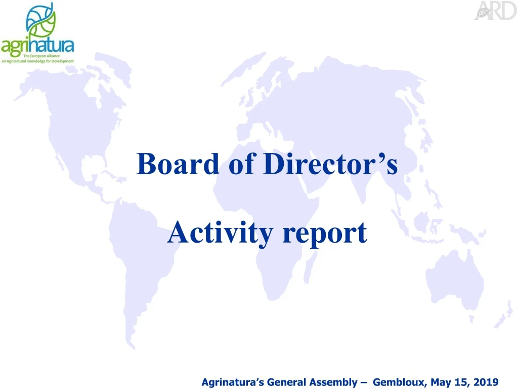 board of director s activity report