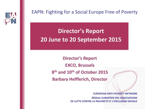 EAPN: Fighting for a Social Europe Free of Poverty