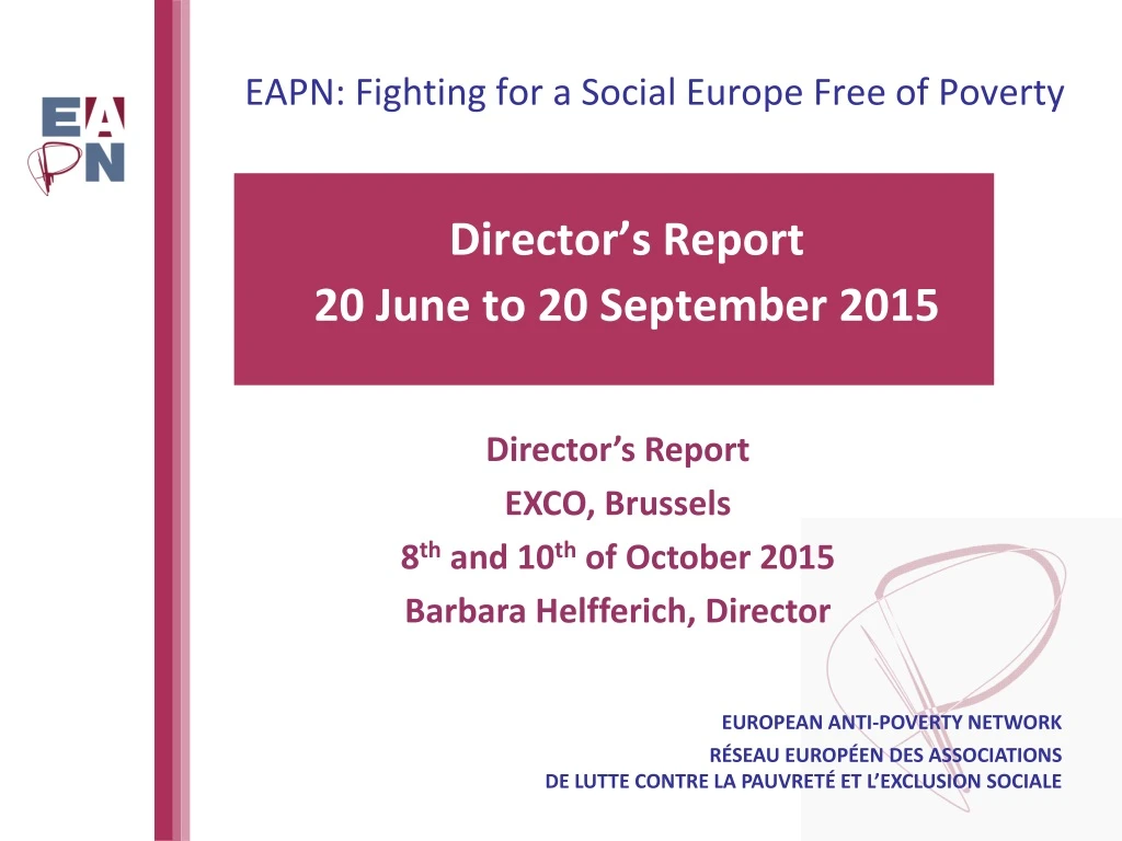 eapn fighting for a social europe free of poverty