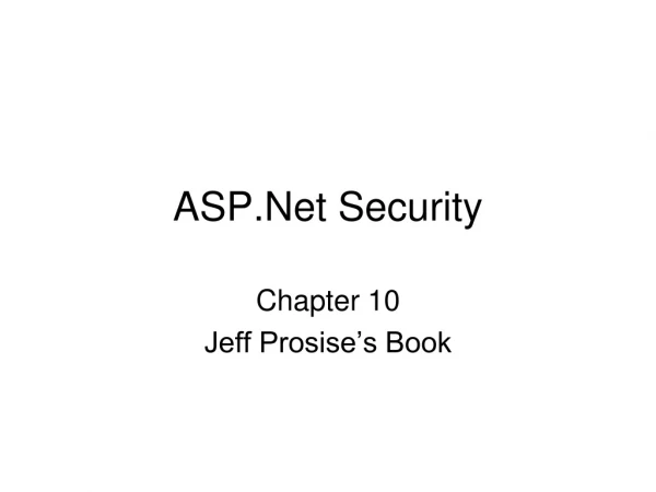 ASP.Net Security