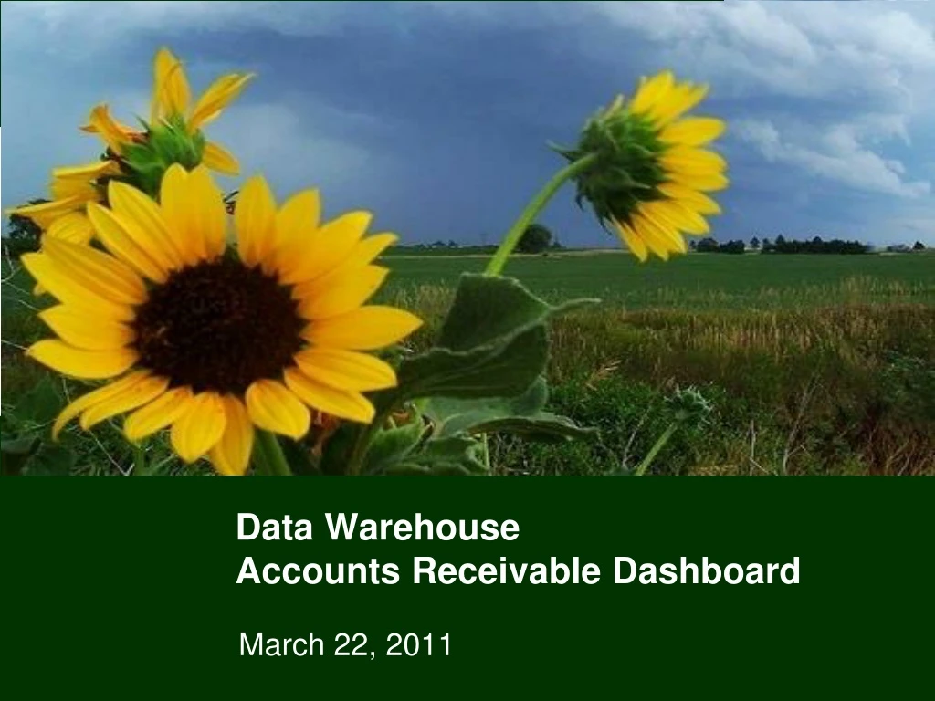 data warehouse accounts receivable dashboard