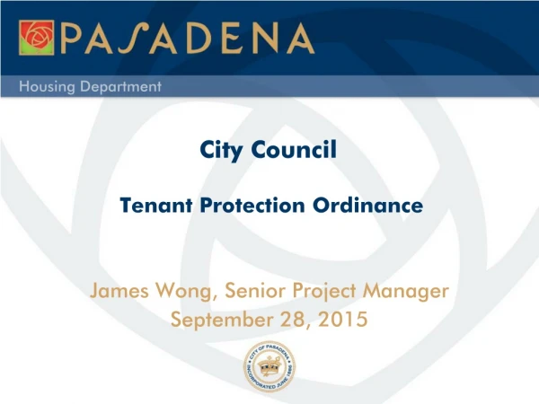 City Council  Tenant Protection Ordinance
