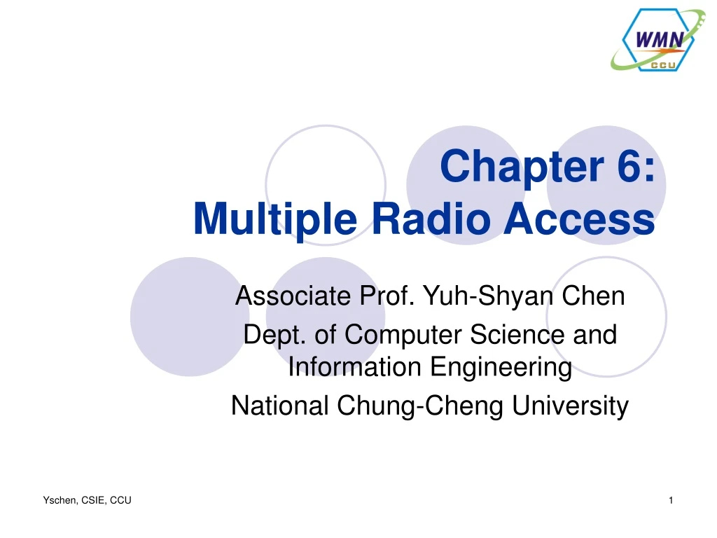 chapter 6 multiple radio access