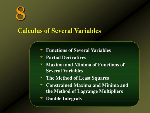 Functions of Several Variables Partial Derivatives