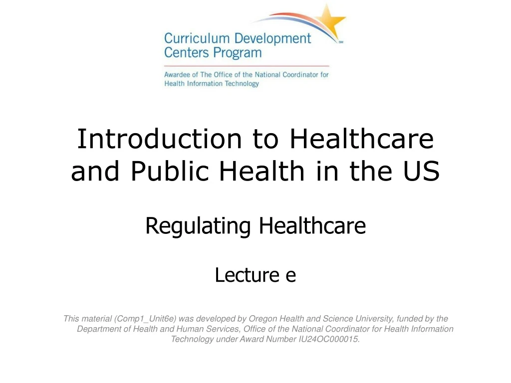 introduction to healthcare and public health in the us