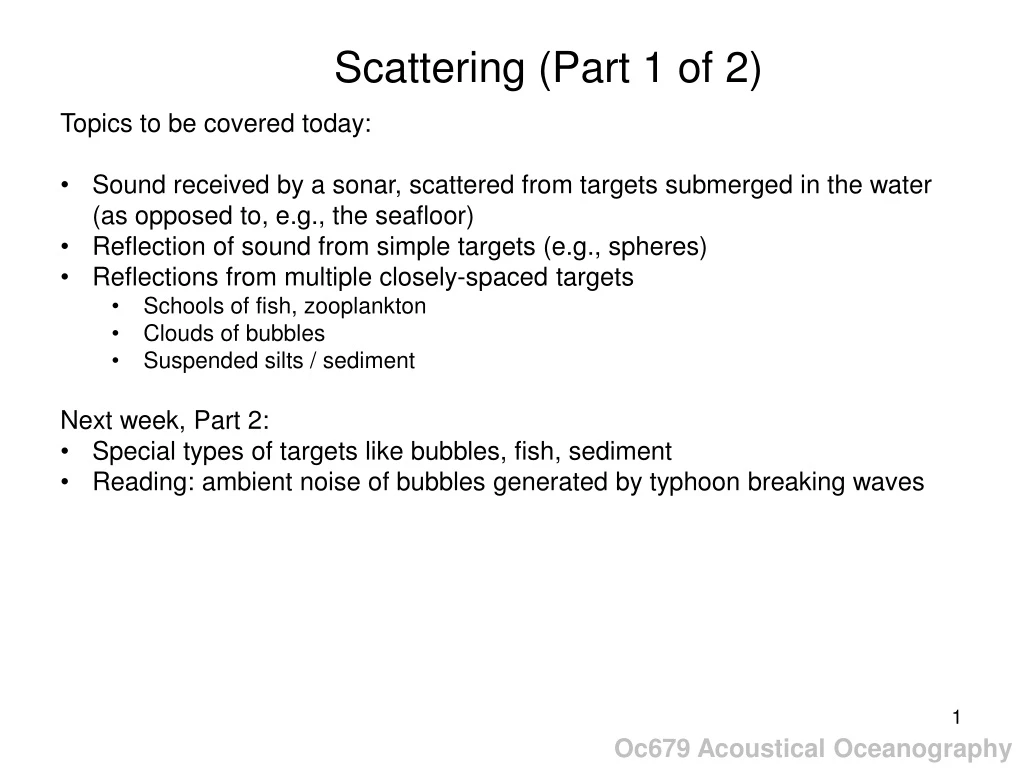 scattering part 1 of 2