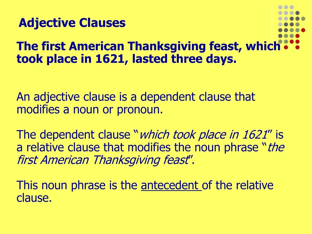 adjective clauses