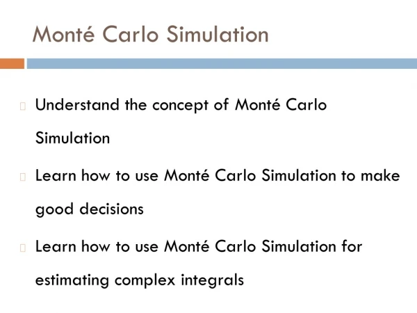 Monté Carlo Simulation
