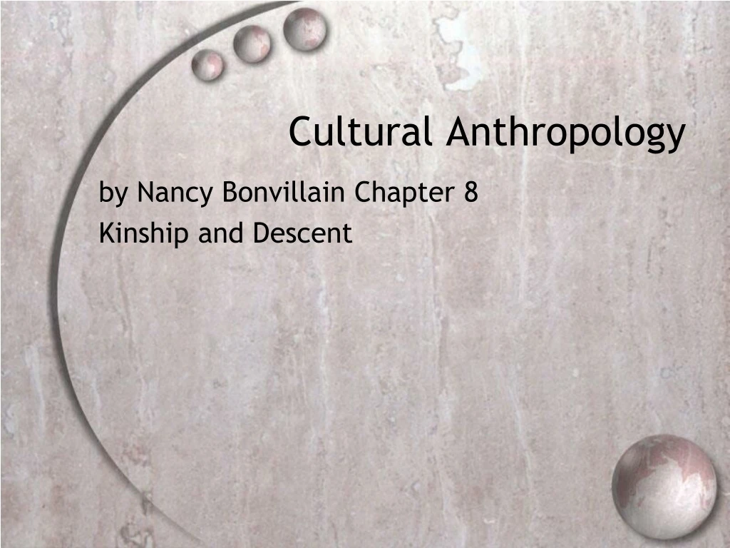 cultural anthropology