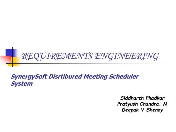 REQUIREMENTS ENGINEERING