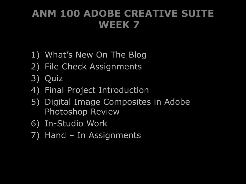 anm 100 adobe creative suite week 7