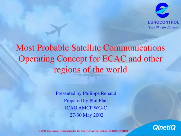 Most Probable Satellite Communications Operating Concept for ECAC and other regions of the world