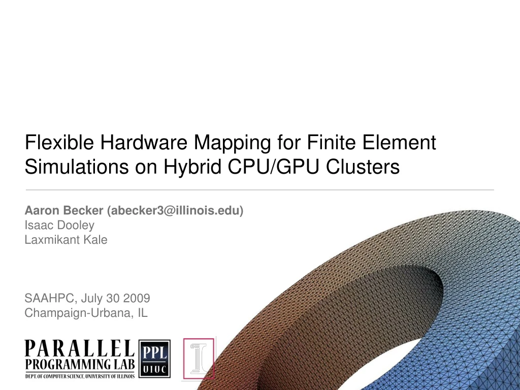 flexible hardware mapping for finite element simulations on hybrid cpu gpu clusters