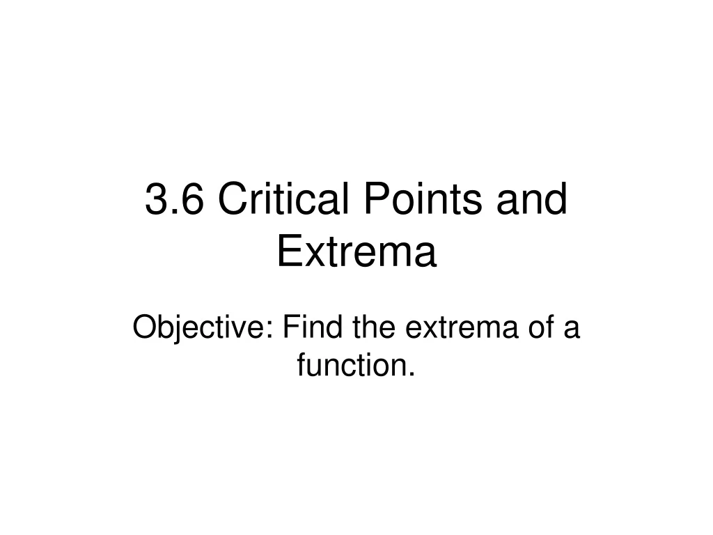 3 6 critical points and extrema