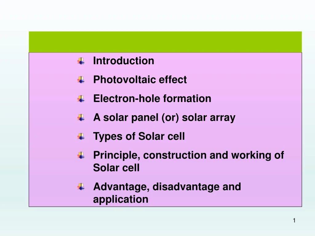 introduction photovoltaic effect electron hole