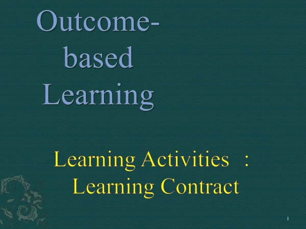 Outcome-based Learning