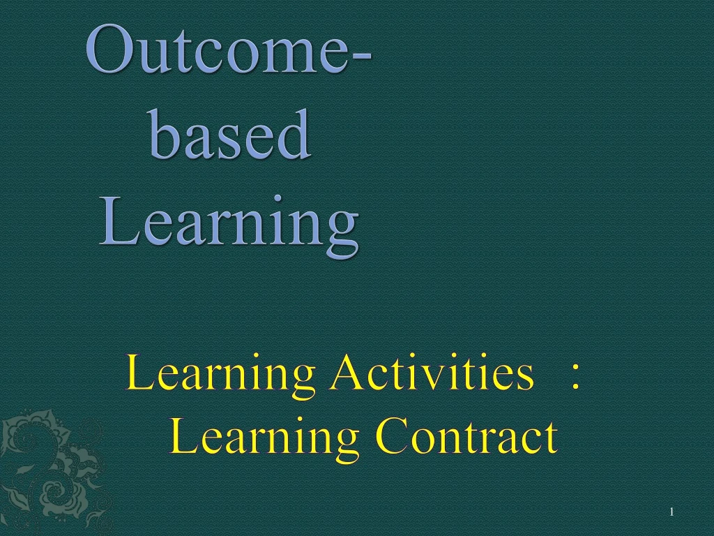 outcome based learning