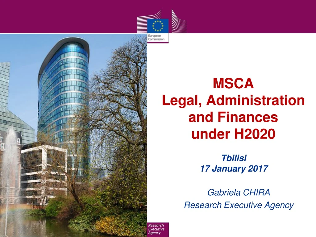 msca legal administration and finances under h2020 tbilisi 17 january 2017