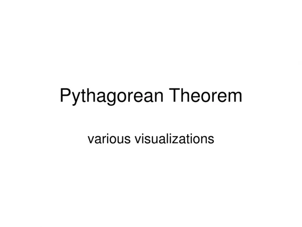 Pythagorean Theorem