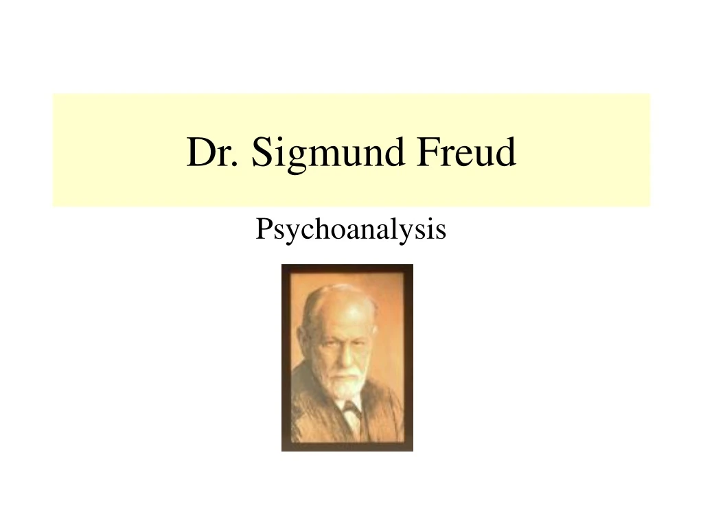 dr sigmund freud