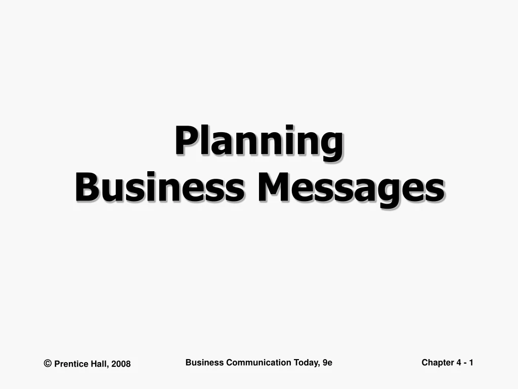 planning business messages