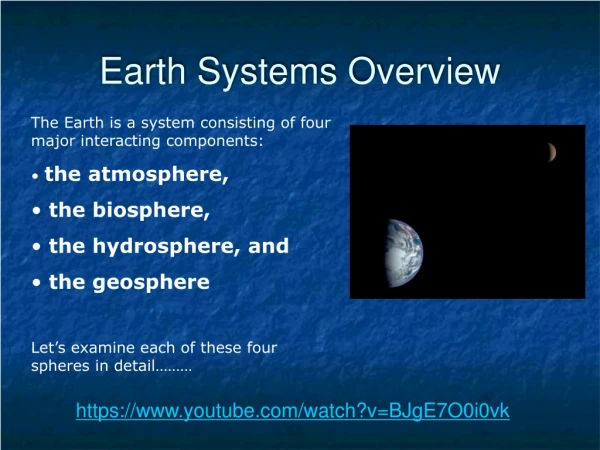 Earth Systems Overview