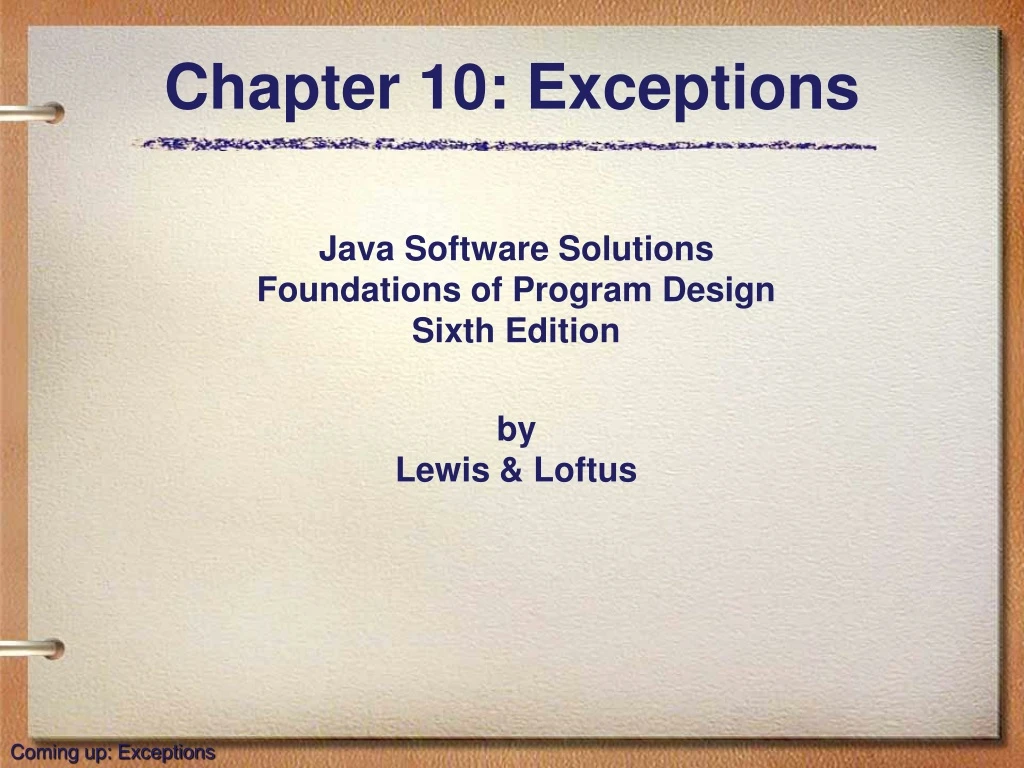 chapter 10 exceptions