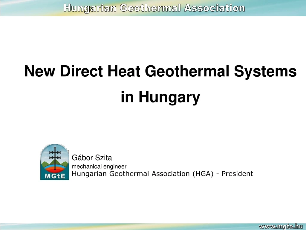 hungarian geothermal association