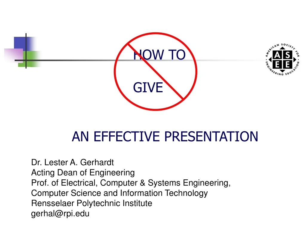 how to give an effective presentation