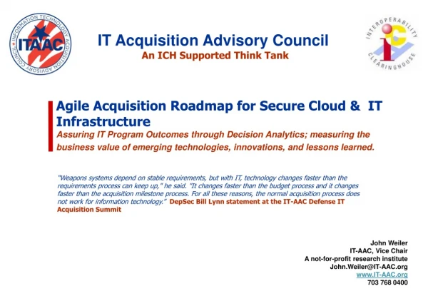 Agile Acquisition Roadmap for Secure Cloud &amp;  IT Infrastructure